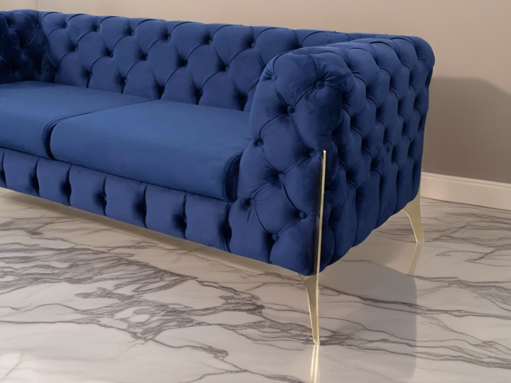 Jaguar Chesterfield Luxe Velvet 3 Seater Sofa