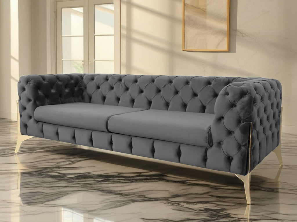 Jaguar Chesterfield Luxe Velvet 3 Seater Sofa