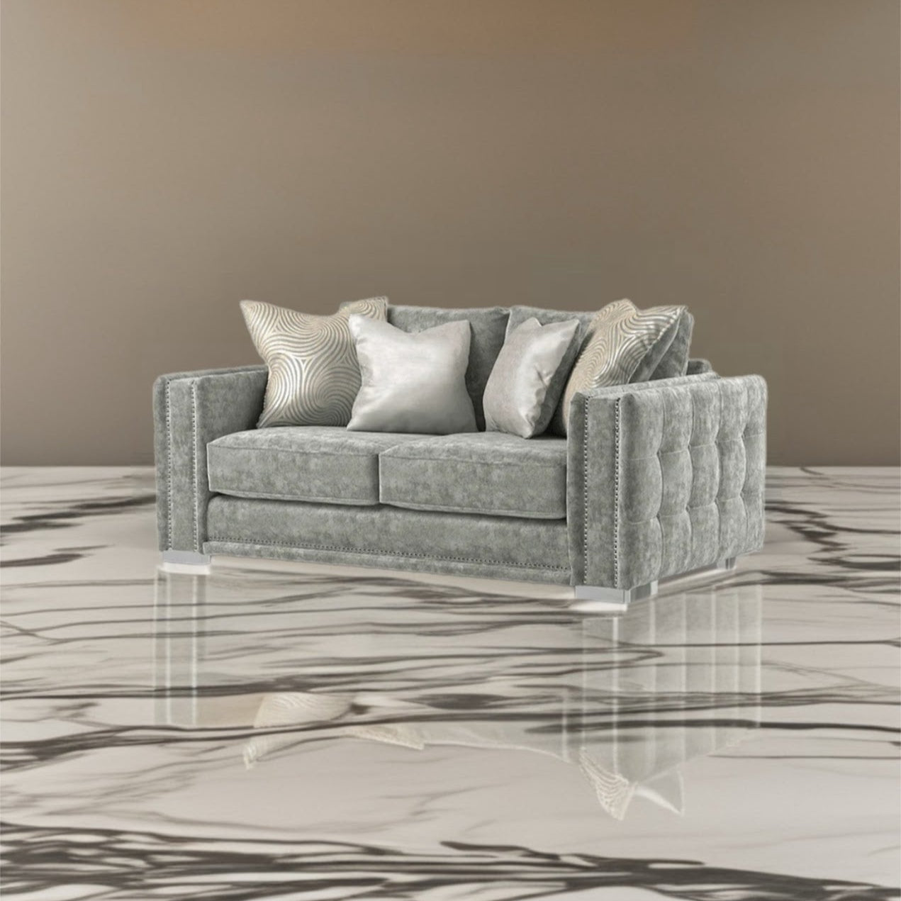 Tuxedo 2+3 seater + Armchair Luxe Velvet Sofa set