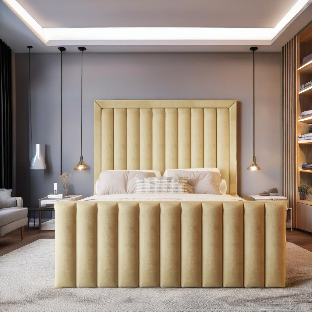 linear bed frame with storage option available