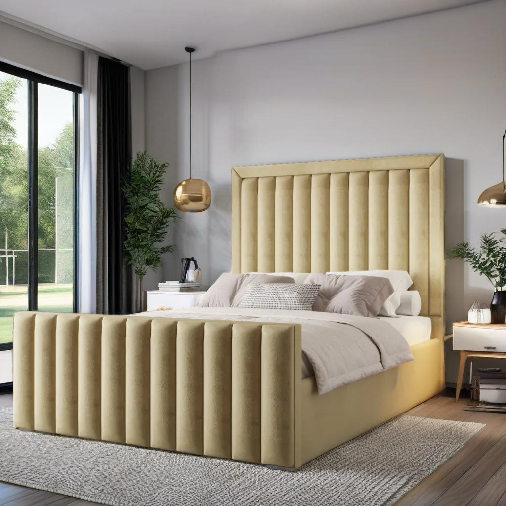 linear bed frame with storage option available