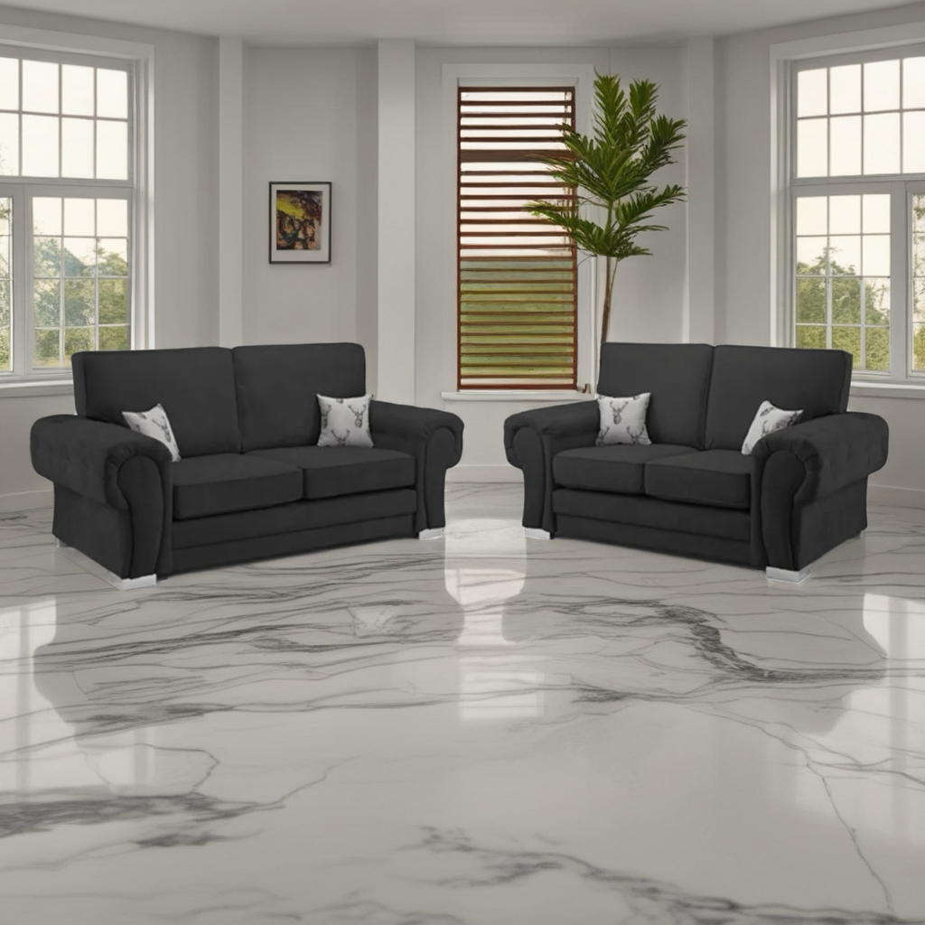 Verona 3+2 Seater Luxe Velvet Sofa Set