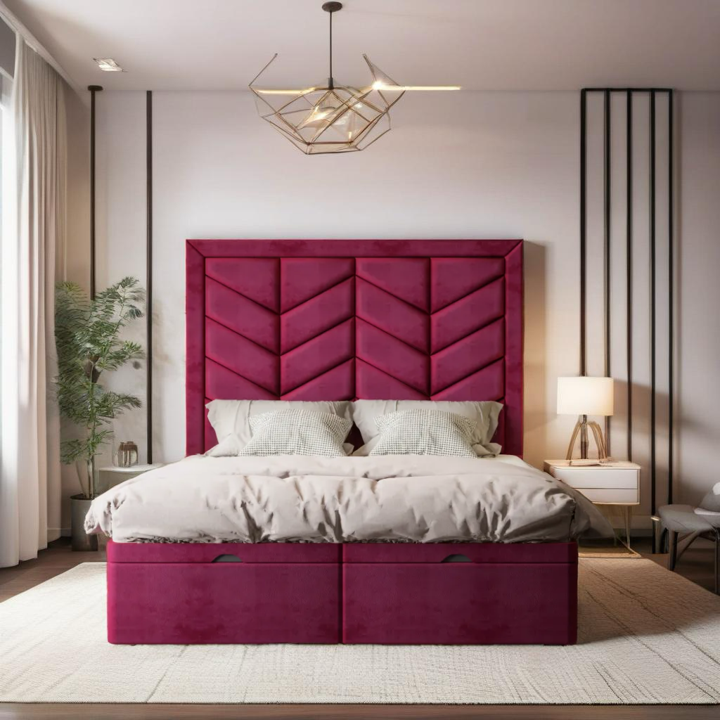 Athens divan bed frame with ottoman storage option available