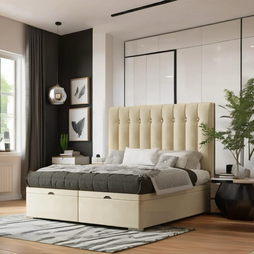 Barcelona divan bed frame with ottoman storage option available