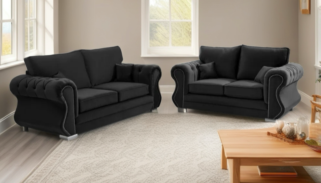 Falcon 2+3 Seater Luxe Velvet Sofa Set