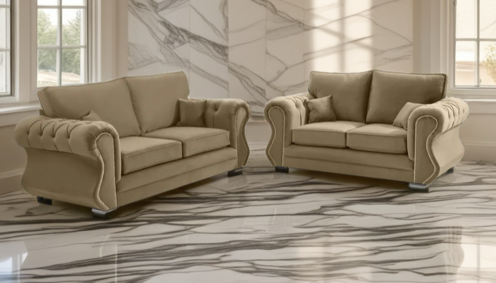 Falcon 2+3 Seater Luxe Velvet Sofa Set