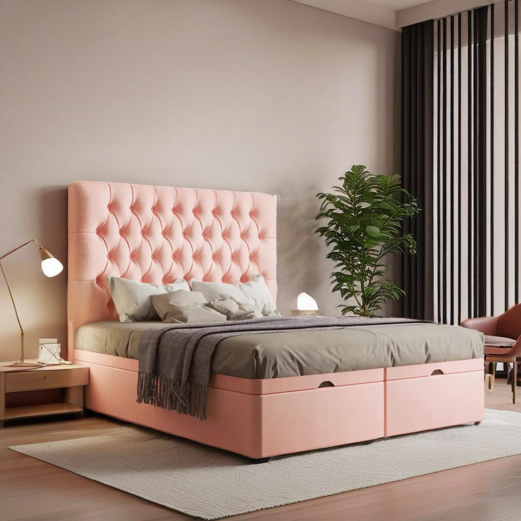 Chesterfield divan bed frame with ottoman storage option available