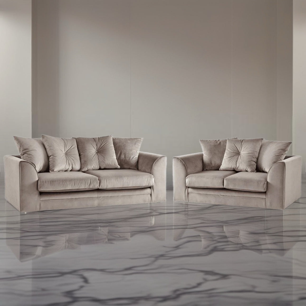 2+3 seater Rockford Luxe Velvet Sofa set