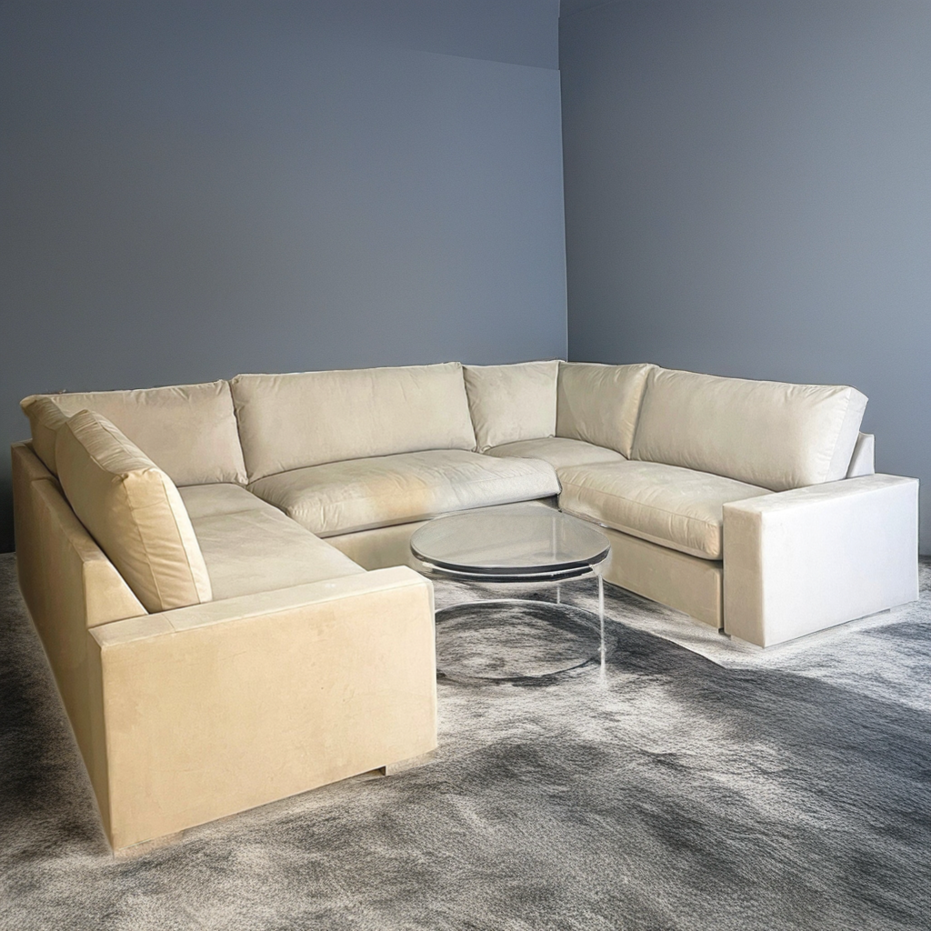 Olivia Luxe Velvet U Shape Sofa