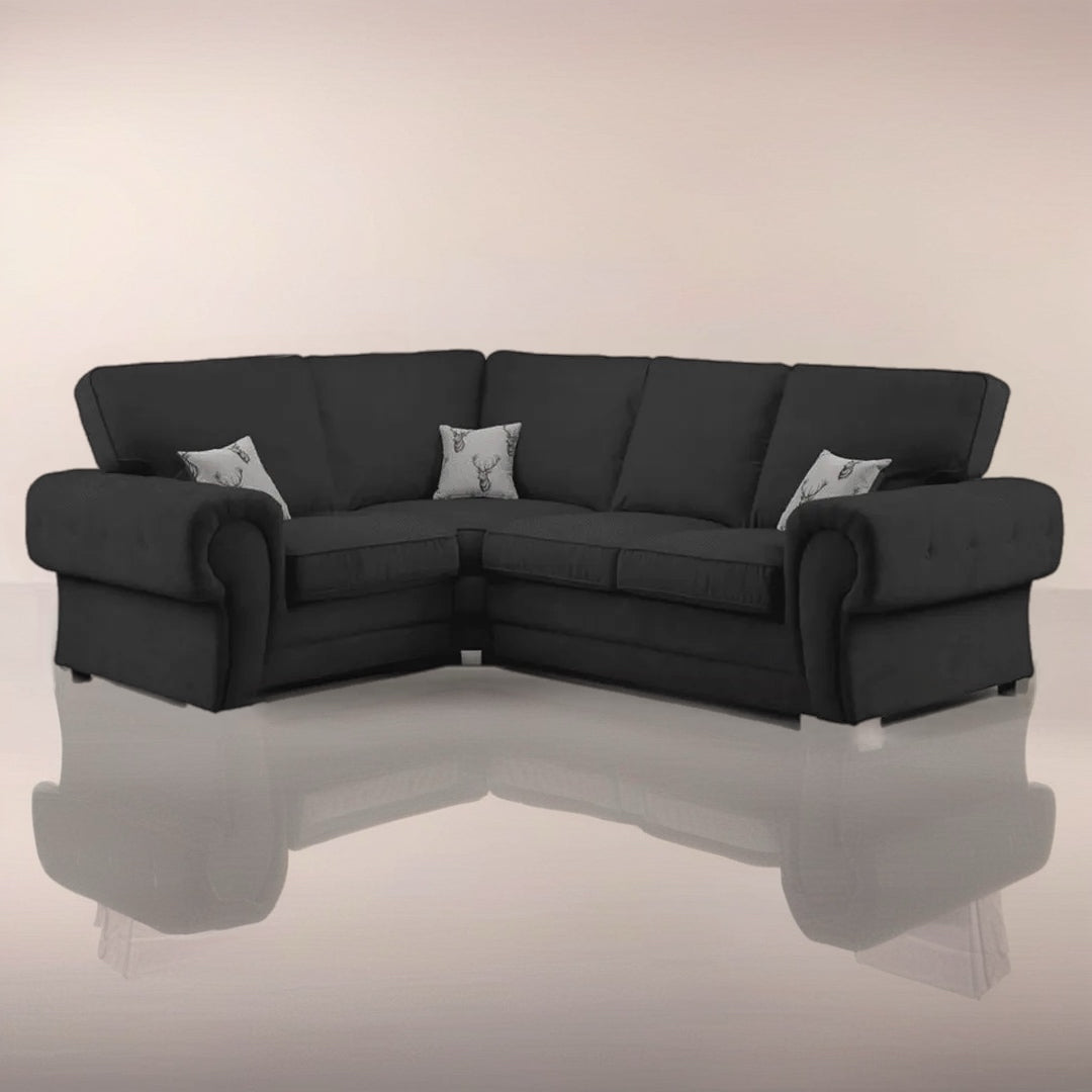 Verona Luxe Velvet Left side Corner L Shape Sofa
