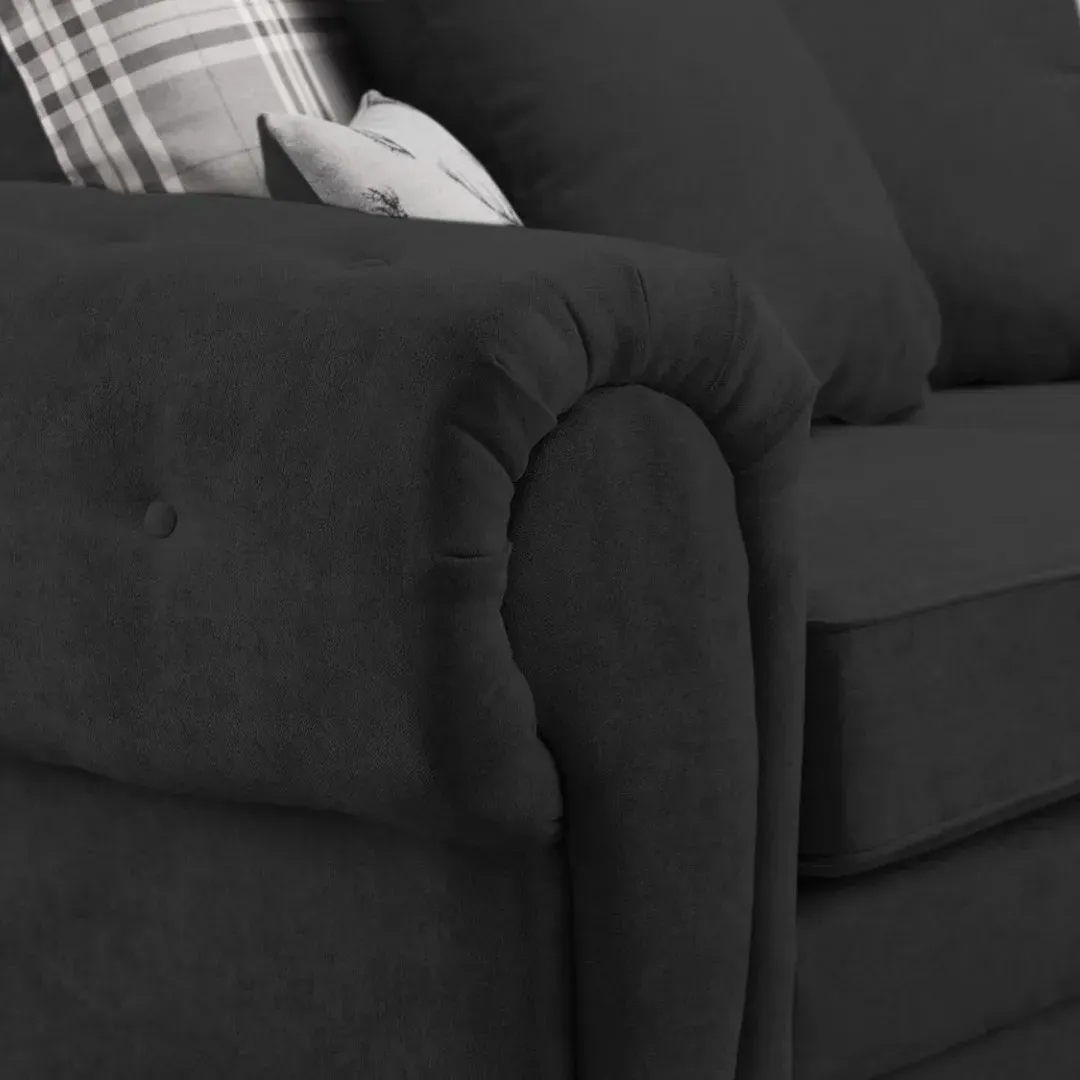 Verona Luxe Velvet Left side Corner L Shape Sofa