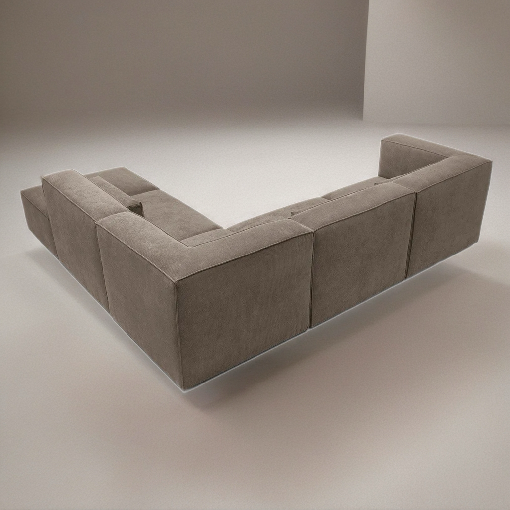 Doris Extended Luxe Velvet Corner L Shape Sofa