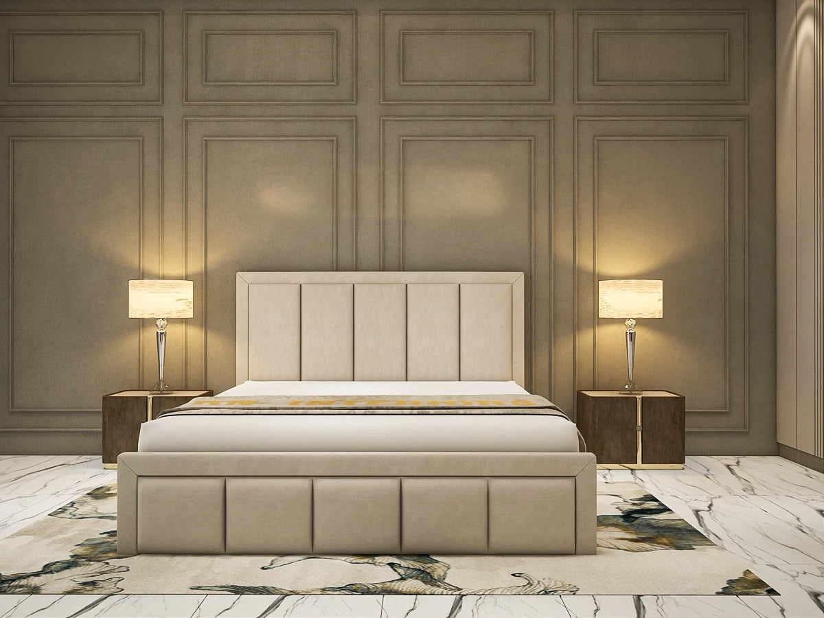 Liner Luxe Velvet Bed Frame with Storage option available