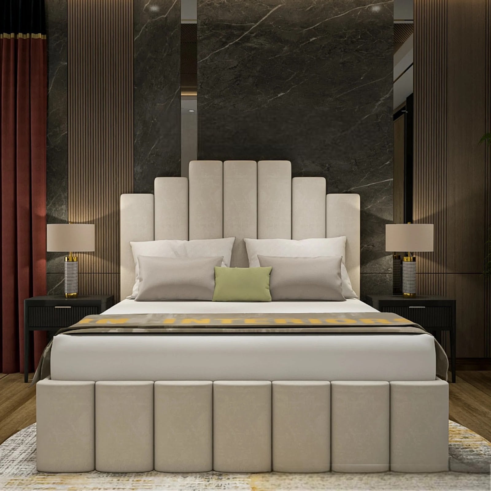 Isabella Luxe Velvet Bed Frame with Storage option